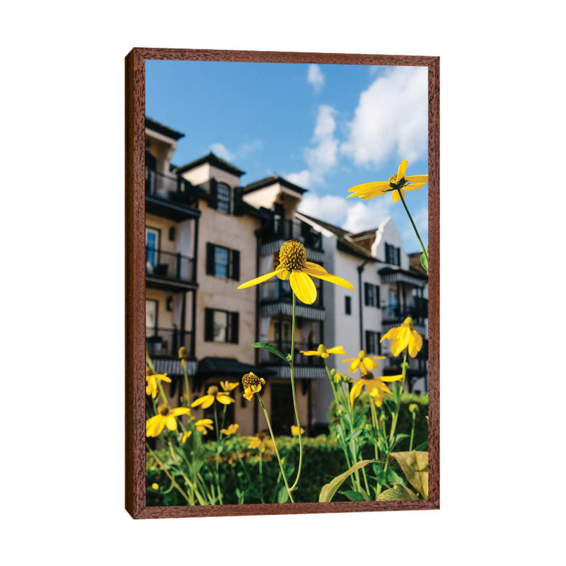 Rosemary Beach Blooms by Bethany Young - Print on Canvas, Classic Brown Wood Framed, 101.6cm H x 66.04cm W x 3.81cm D