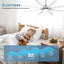 Ventilateur de plafond intelligent à 8 pales de 52 po avec lumière DEL et à intensité variable, télécommande / application / commande vocale / moteur réversible Bartling-711442789