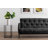 3-Seat Sofa-Bed, Dark Grey Linen Fabric, 78.7 x 32.3 x 36.2 inches | 100% Metal Frame with Adjustable 14-Level Backrest | Converts Easily to Bed (72.8 x 47.2 inches) | Maximum Weight Capacity: 220 lbs | Stylish & Versatile for Living Room or Guest Room-1269467880