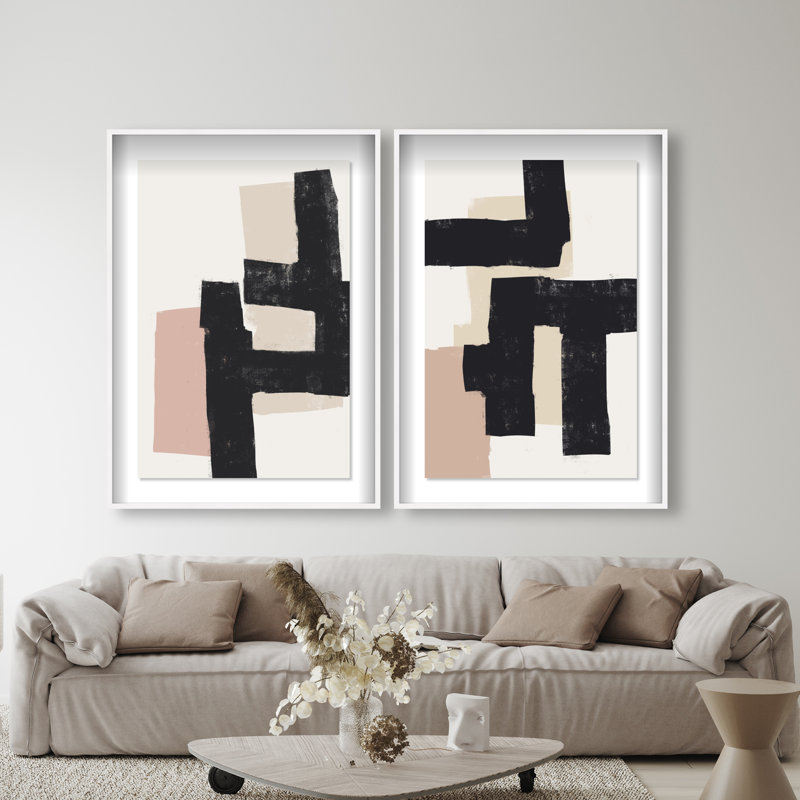 Nowhere Set Set by Oliver Gal, 37.5"H x 55.5"W, White Shadowbox