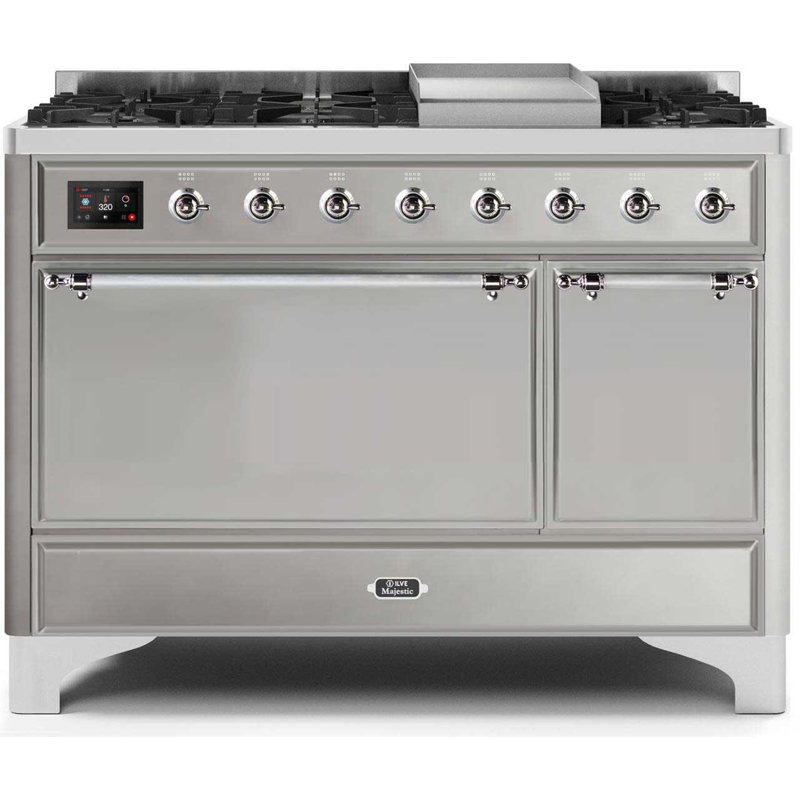 Majestic II 47.83" 5.02 Cu.Ft. Freestanding Dual Fuel with Griddle and Convection Oven, Stainless Steel/Copper, Natural Gas