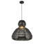 Luminaire suspendu d'extérieur en osier 1 lumière, style bohème côtier - tissé à la main