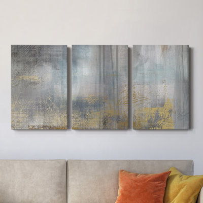«Misty Sky II Revisit» - Toile tendue avec châssis de qualité supérieure - Prêt à être accroché