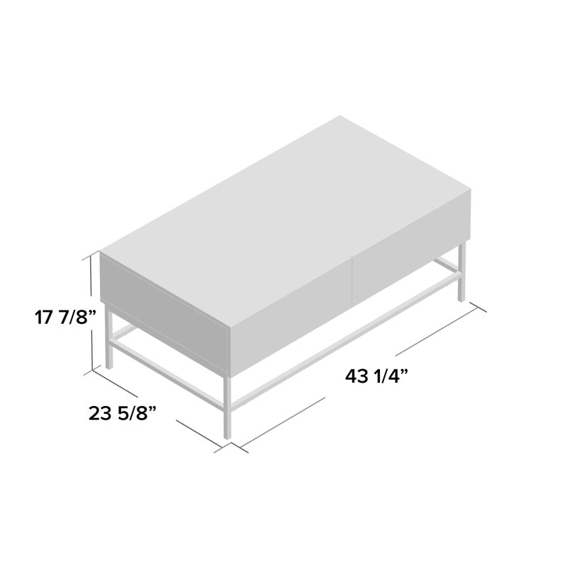 Table basse avec rangement Woodway