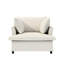 Fauteuil moderne en chenille, siège simple de 37 po. Coussins en mousse souple et ressorts ensachés. Pétale réfléchi. Pour le salon, appartement. Fauteuil 2 couleurs, simple surdimensionné. Coussins confortables à structure.-1173869758