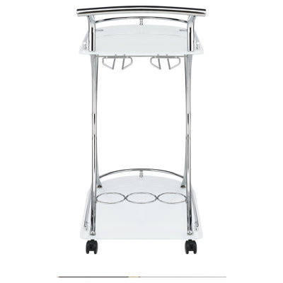 Chariot-bar en métal à 2 niveaux Allen