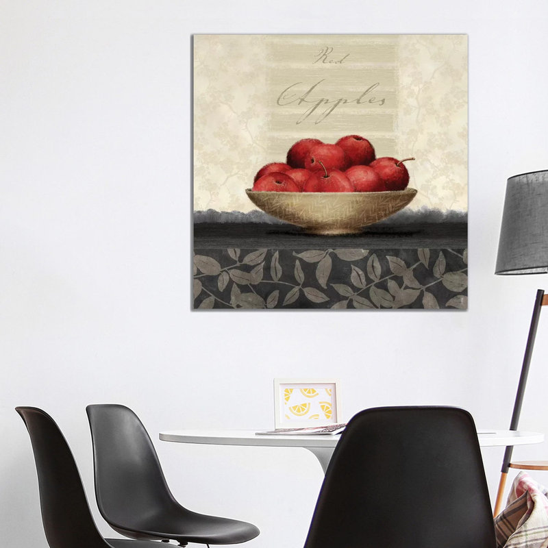 Red Apples by Linda Wood - Wrapped Canvas Painting, 93.98 cm H x 93.98 cm W x 1.91 cm D