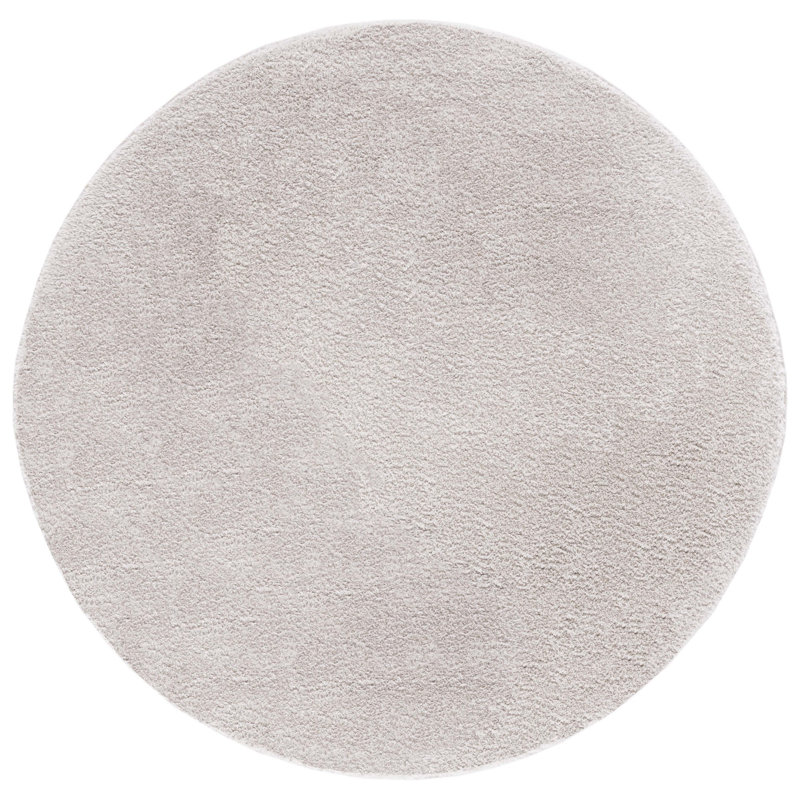 Hobi Tahoe Shag Performance Solid Color Rug, Round 6'7"