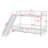 Metal Bunk Bed With Slide And Guardrails,-3625822-3625819