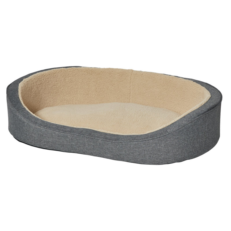 Lit pour animal de compagnie Hudson Midet de luxe pour animaux de compagnie QuietTime, gris