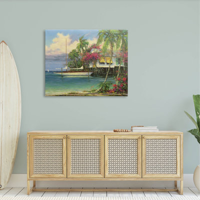 «Holiday Waterfront Tropical Pier», estampe numérique par Martin Figlinski
