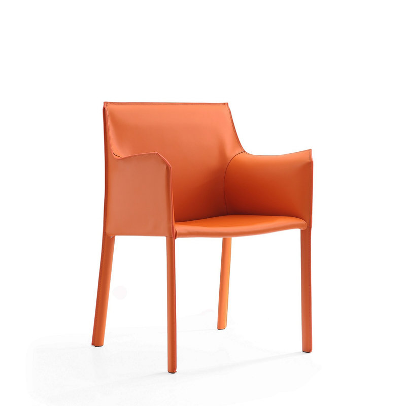 Chaise d'appoint Paris en cuir vegan corail