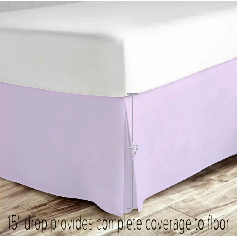 Pleated Bed Skirt, King, Periwinkle