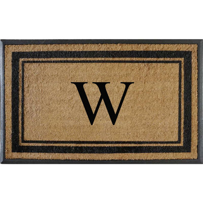Butters 30" W x 48" L Monogrammed Coir Door Mat