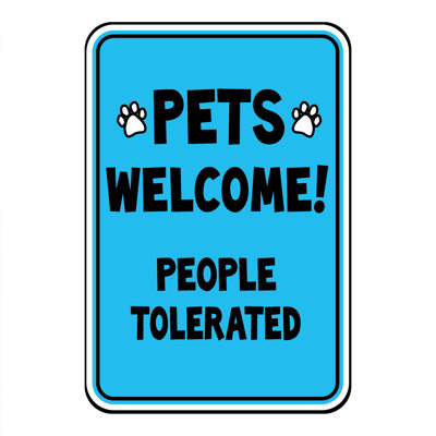 Pets Welcome, People Annoy Mini Garden Sign