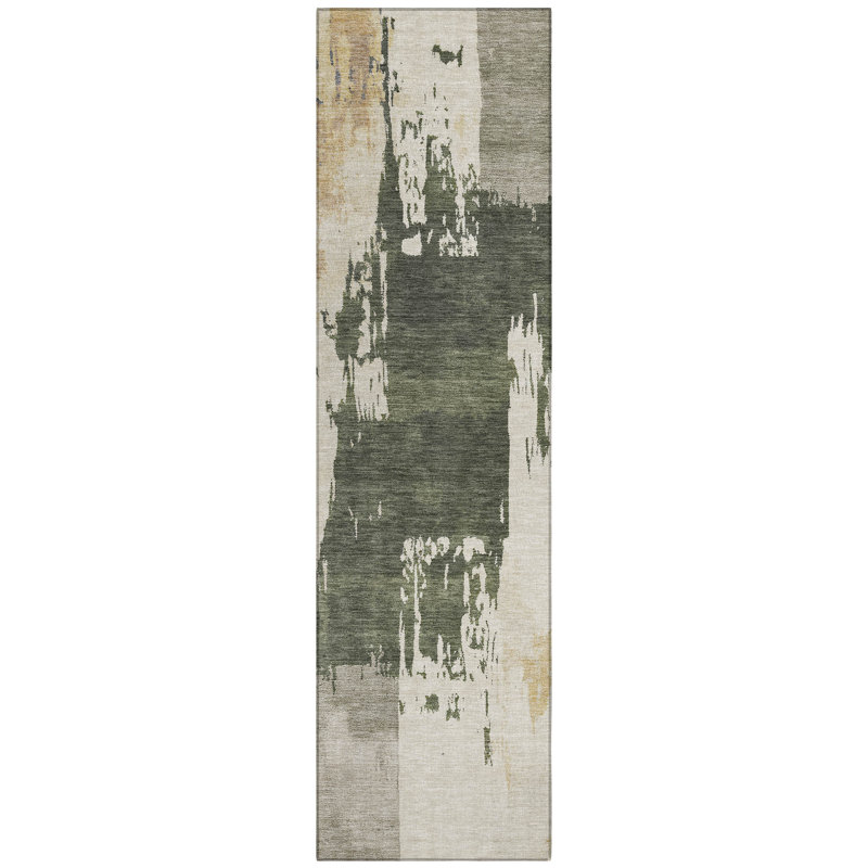 Machine Washable Indoor/Outdoor Chantille ACN2347 Abstract Rug, Runner 2'3" x 7'6"