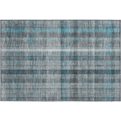 Premium Machine Washable Cerrito AMF534 Teal Rug