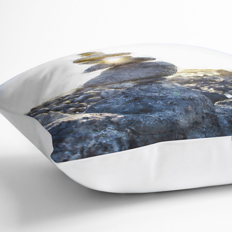 Square Cushion, 40cm H x 40cm W x 15cm D, White