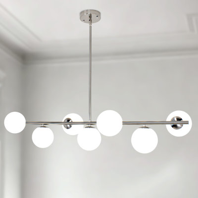 Kason Modern 7-Lights linear globe chandelier