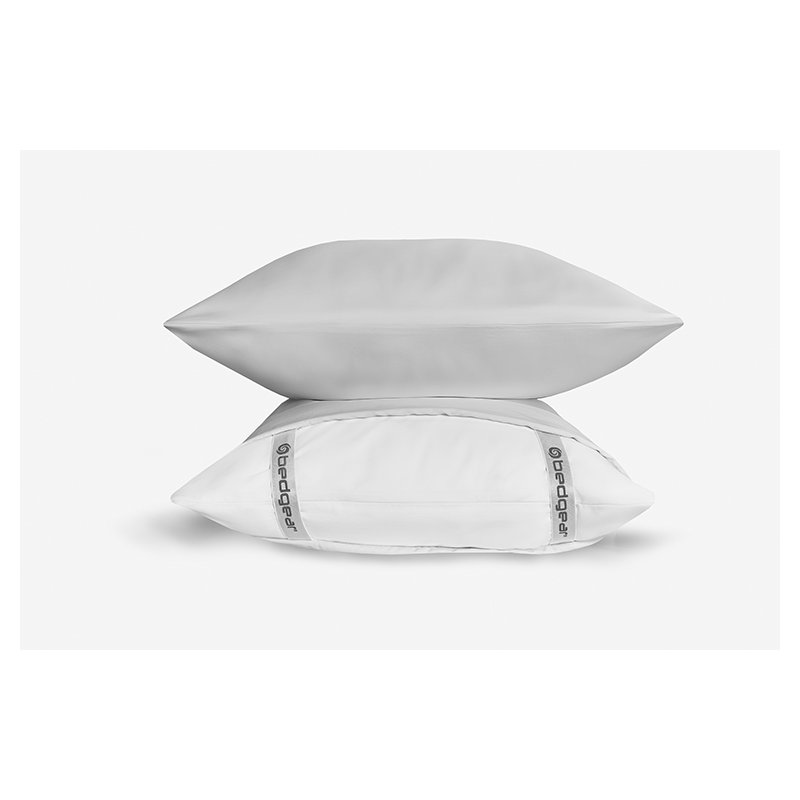 Bedgear Hyper-Cotton Pillowcase Set - 2 Piece- Quick Dry Technology - Breathable, Light Gray, Queen Pillowcase