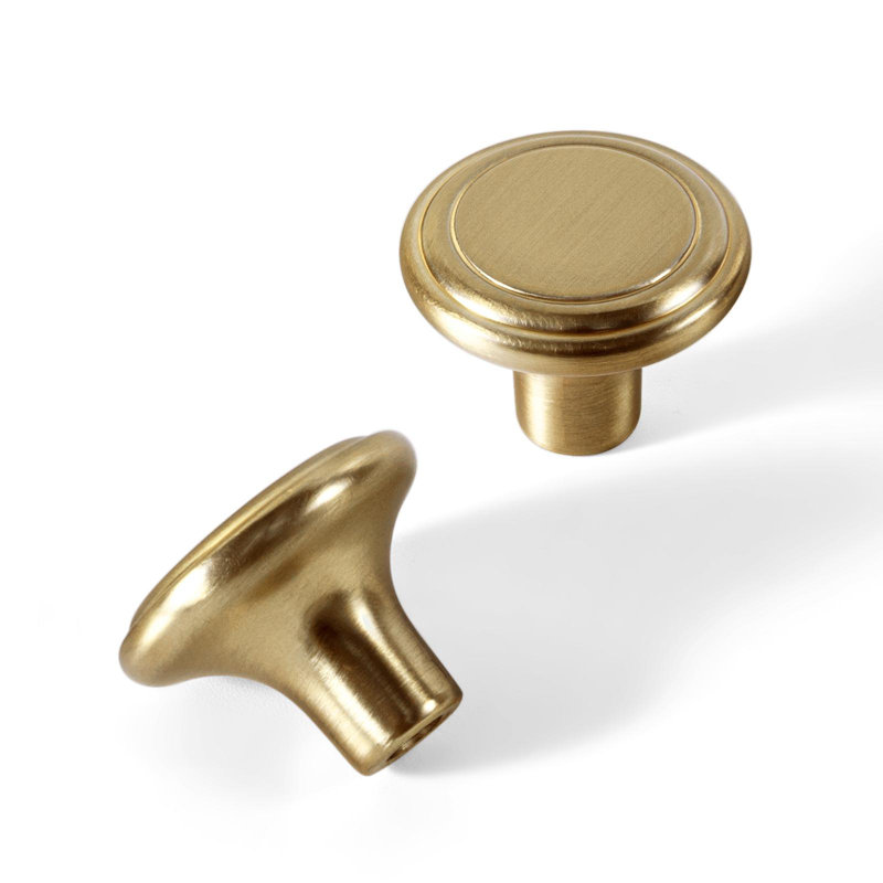 1.14 '' Round Knob Multipack, Light Brushed Brass