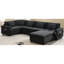 Canapé modulaire en U 6 places, canapé en chenille, avec rangement, compartiments pour accoudoirs et porte-gobelets-121098839