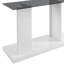 Marilla Console rectangulaire noire et blanche avec base en piédestal