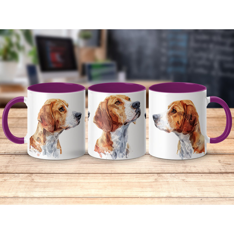 Ceramic Coffee Mug, Purple, 2