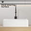 Moderne rectangulaire, lavabo de salle de bain, porcelaine blanche, vasque profonde, base stable, drain facile à entretenir, base