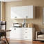Armoire de rangement double blanche l 63 po x P 15,7 po x H 63 po