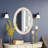 Cardale Solid Wood Oval Mirror-1267619740