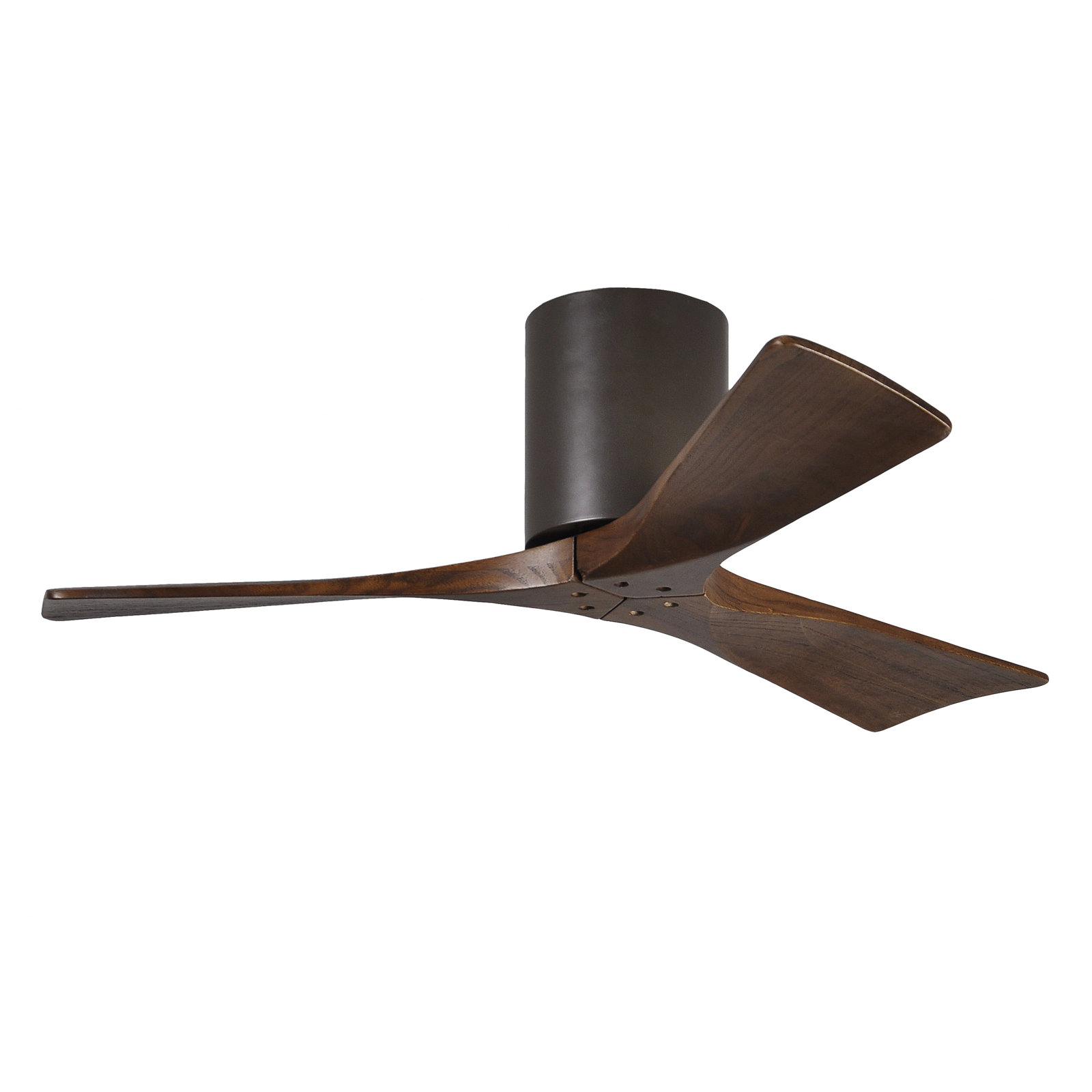 Olivier 3 Blade Ceiling Fan, Textured Bronze, Walnut Tone, 42"