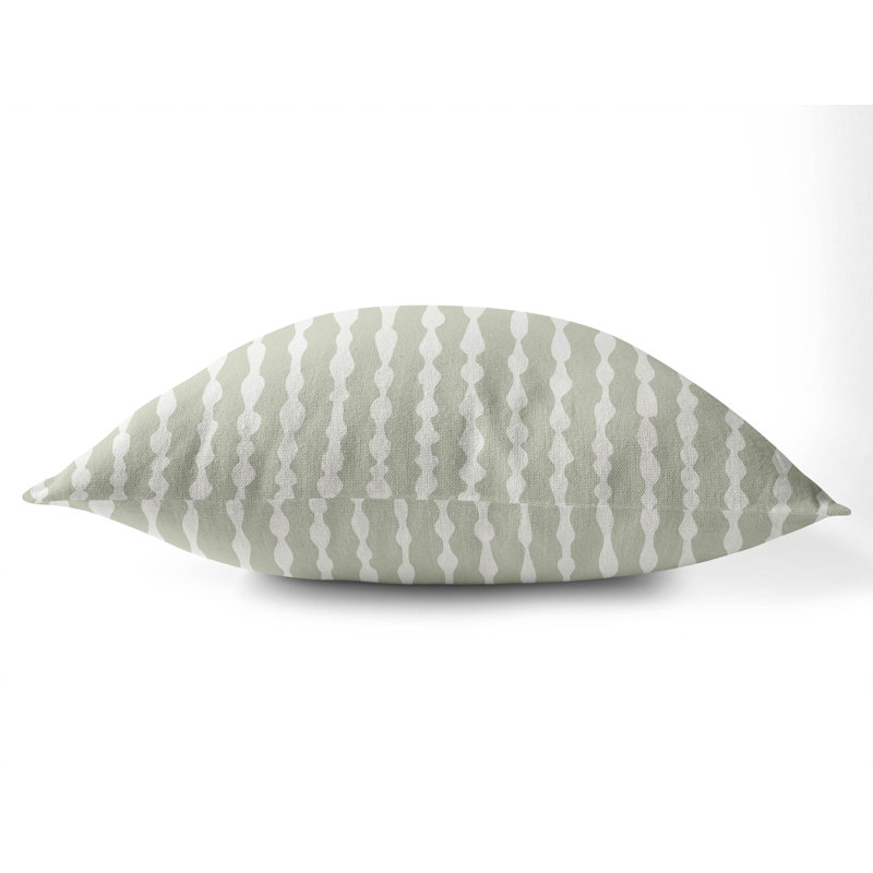 Coussin Play Way, H 16 po x l 16 po, Rayures vert clair