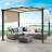 10 pi. L 10 pi. Pergola en métal avec auvent