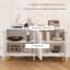 Buffet avec tablettes réglables, armoire moderne, blanc
