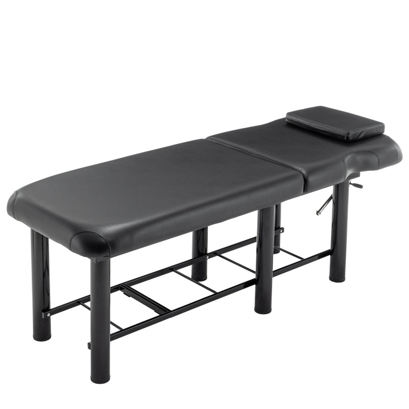 Professioanl Massage Table , Backrest Adjustable, Removable Headrest, Bottom Shelf Storage , Memory Foam Layer Salon Bed,