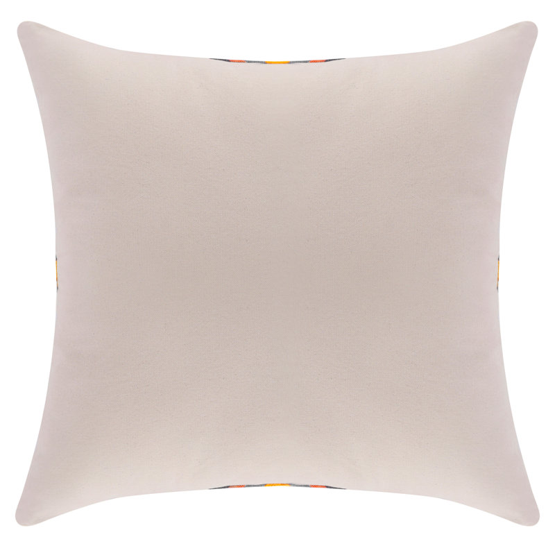 Sedona Textured Cotton Throw Pillow, Navy/Rust, Polyester