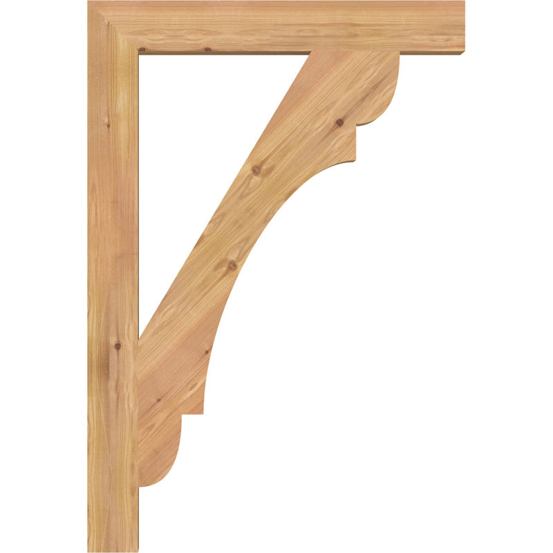 Olympic Block Bracket, 3 1/2"W Western Red Cedar (Smooth), 38"H  x 26"D