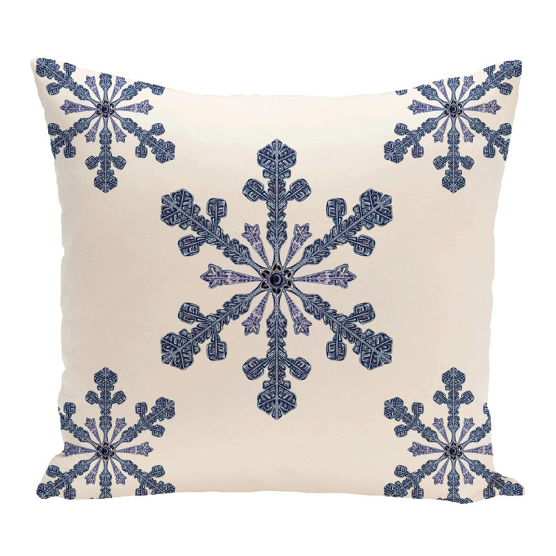 Vail Geometric Reversible Throw Pillow, 16" H x 16" W, Ivory / Cream