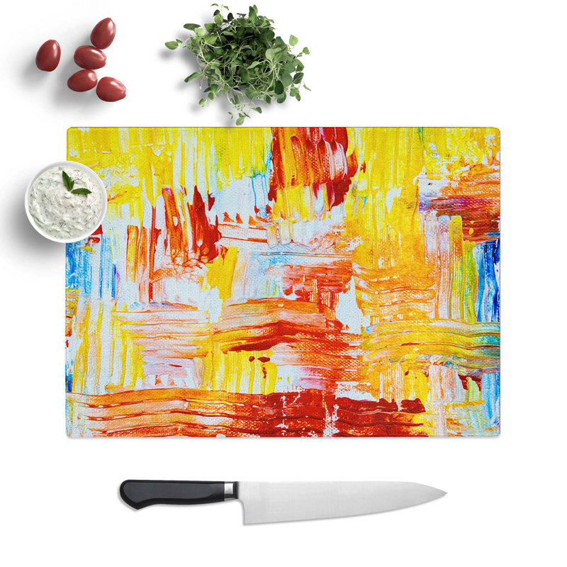 Tempered Glass Art Painting Vol.462 Chopping Board, 28.5 cm W x 20 cm L