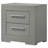 Pierce Grey High Gloss 2-drawer Nightstand Bedside Table-675765752