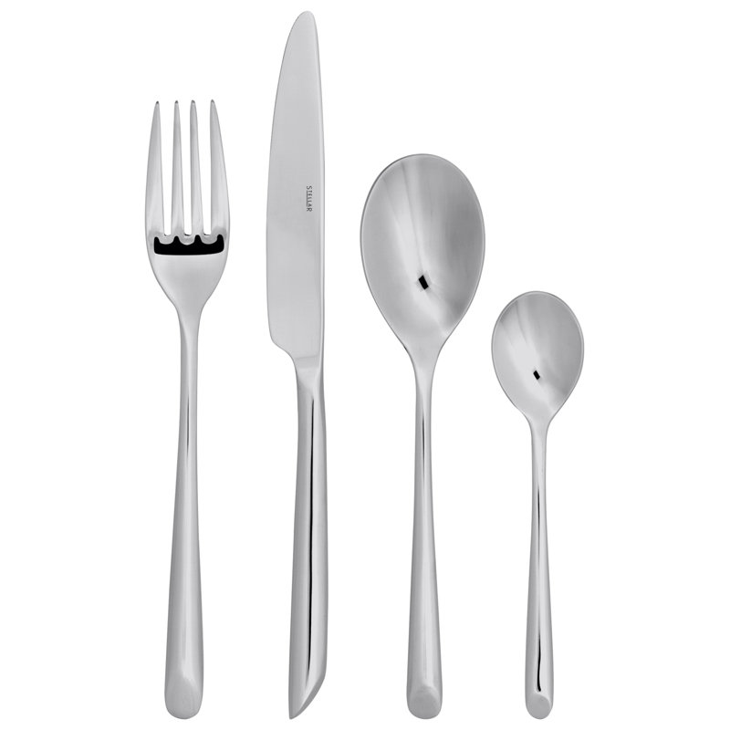 Stellar 32 Piece Stainless Steel Cutlery Set, Table Setting for 8, Raglan Design