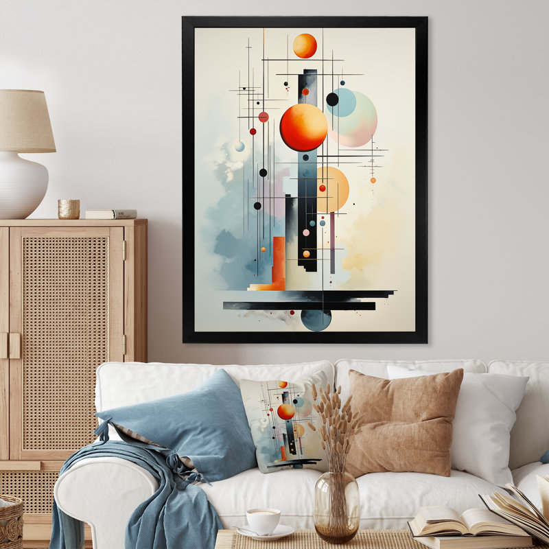 Impression abstraite sur toile Higa, Cadre photo noir, H 32 po x l 16 po x P 1 po