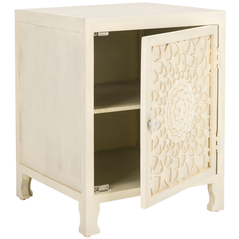 Table de chevet Farrison en blanc délavé