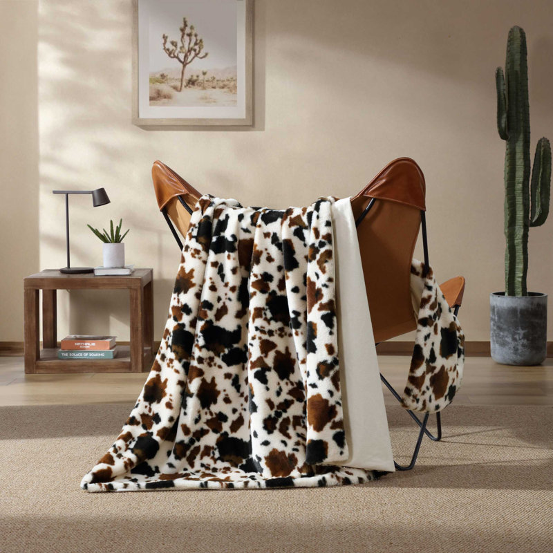 Jeté Wrangler, Imprimé animal brun