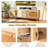 Rattan Tv Stand For 65-inch Tv 59" Tv Console Cabinet Boho Entertainment Center