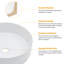 Lavabo de salle de bain vasque ronde en céramique 16 po x l 16 po au-dessus du comptoir-107080427