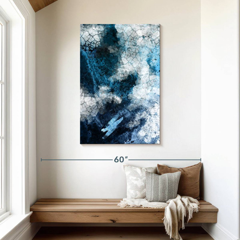 Avery Navy White Abstract, 45" H x 30" W