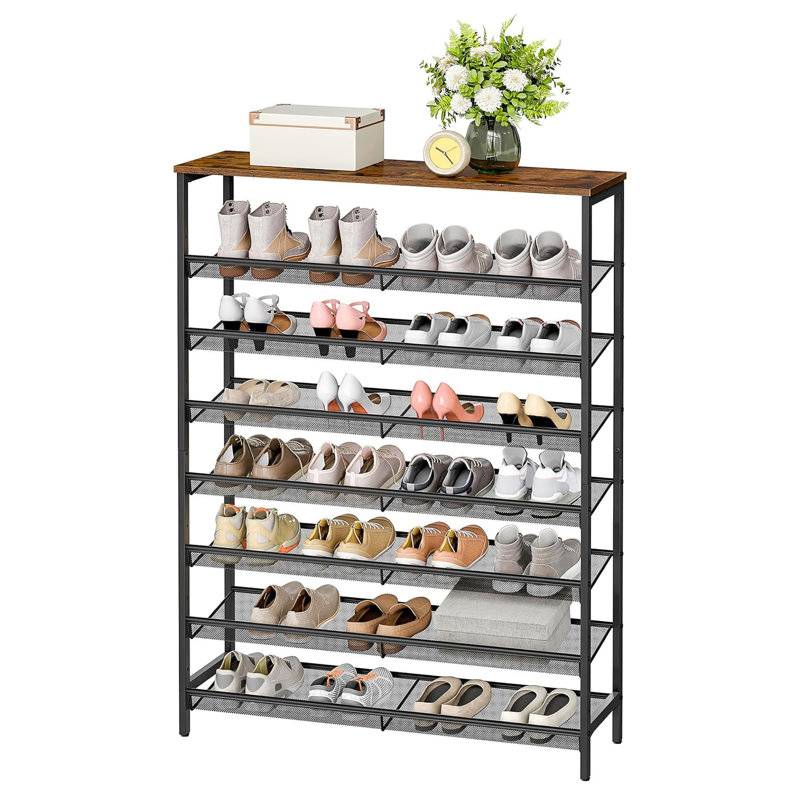 Range-chaussures à grande capacité à 8 niveaux, rangement efficace pour une maison soignée, H 53,9 po x l 39,4 po x P 11,8 po