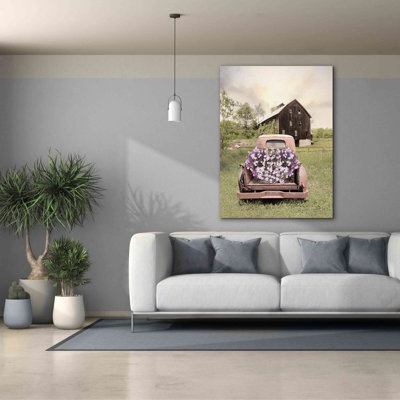 'Petunia Truck' by Lori Deiter, Canvas Wall Art